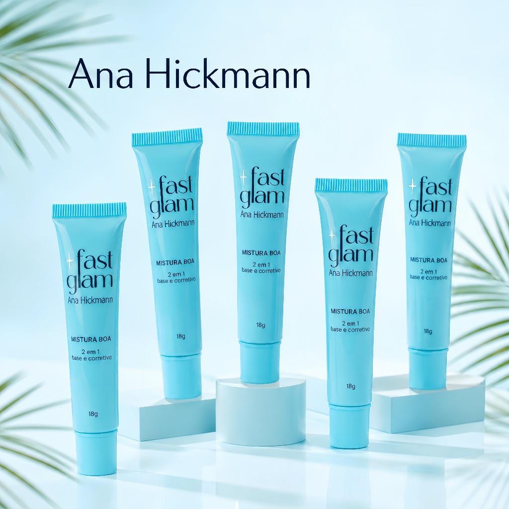 Ana Hickmann Fast Glam Mistura Boa Base e Corretivo 2 em 1 Matte 18g