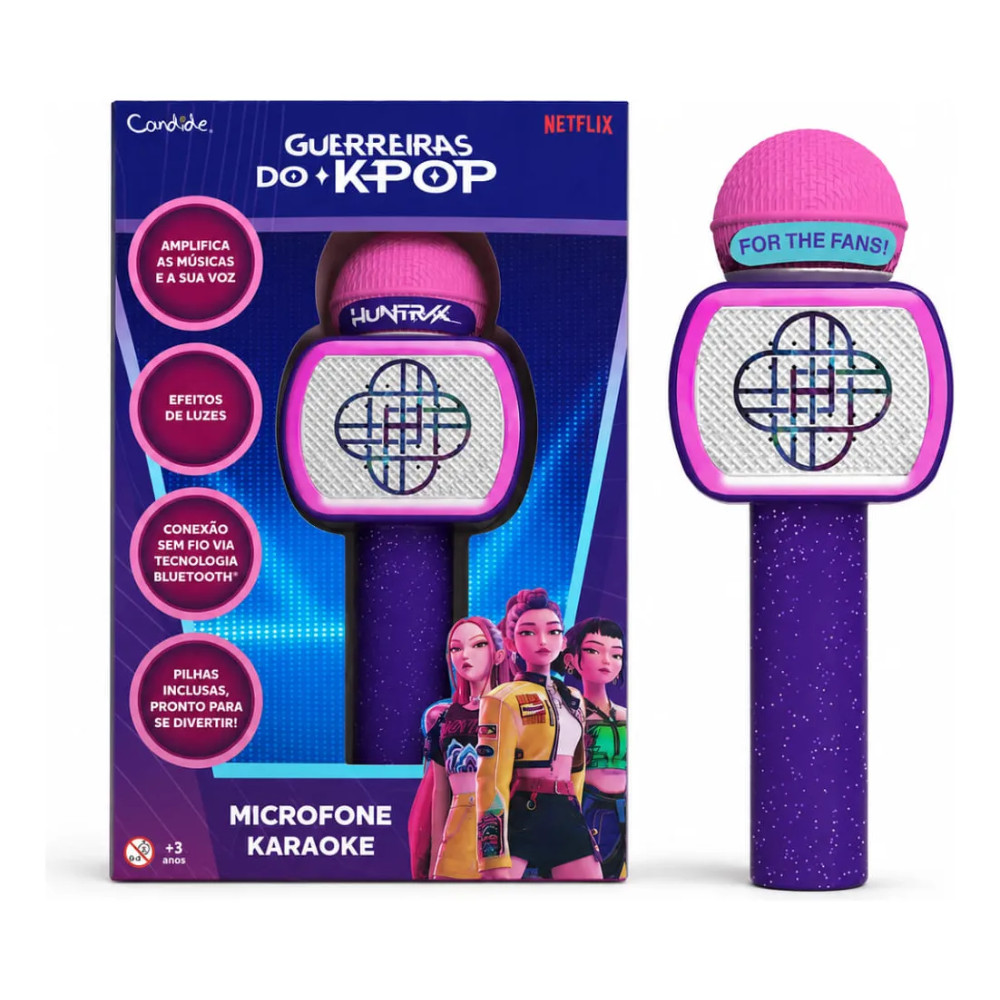 MICROFONE MUSICAL BLUETOOTH K-POP DEMON HUNTERS CANDIDE78072