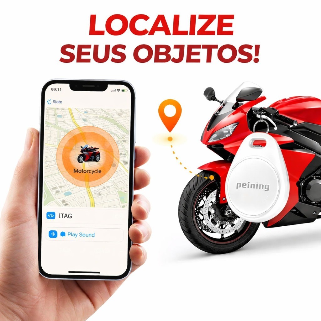 Smart AirTag Rastreador GPS Bluetooth Localizador Mala Pet Carro Moto Anti Perda