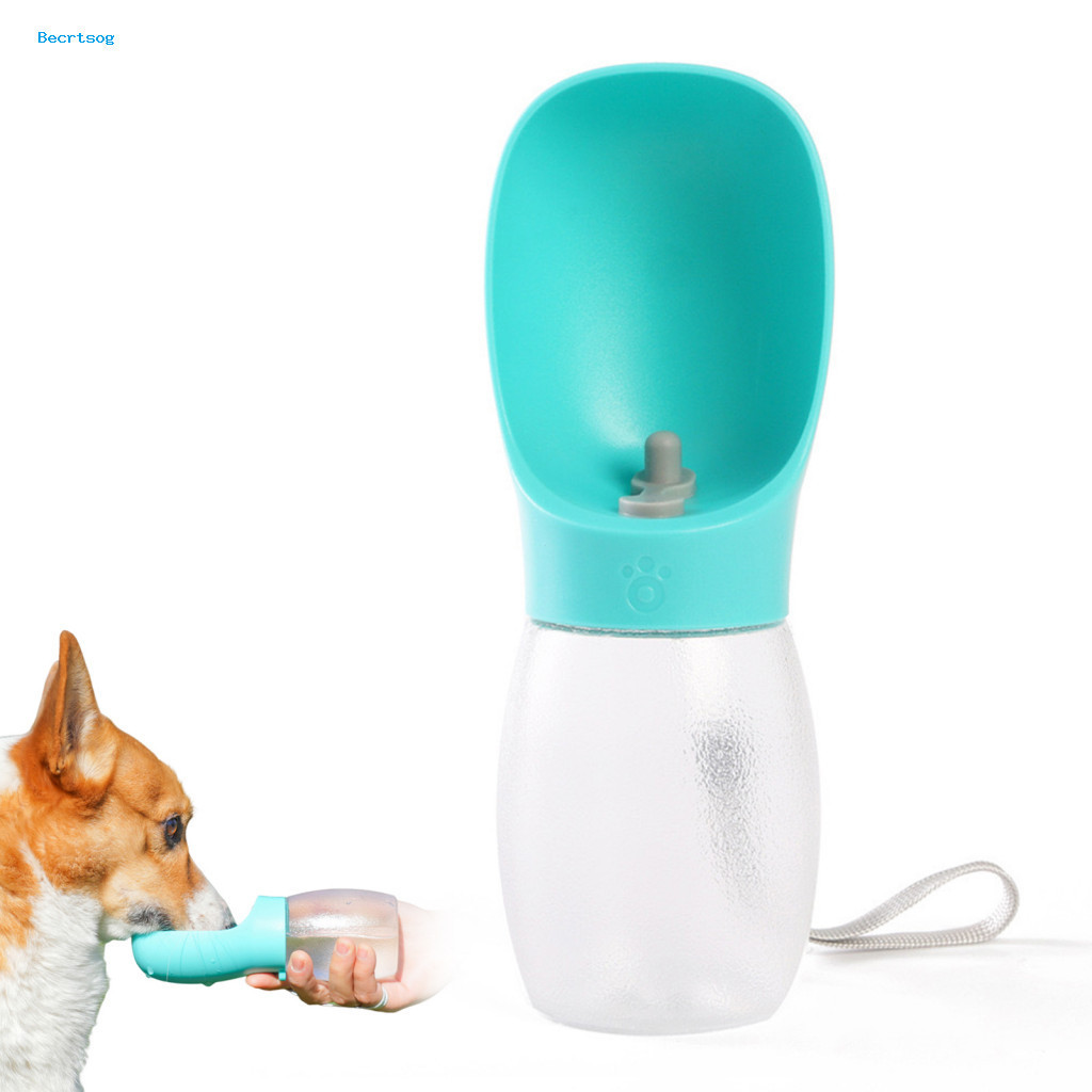 Lightweight Pet Water Bottle Portable Dispenser 300ml Leak-Proof Dog with Bowl – Outdoor Travel, Hiking  Walking for P