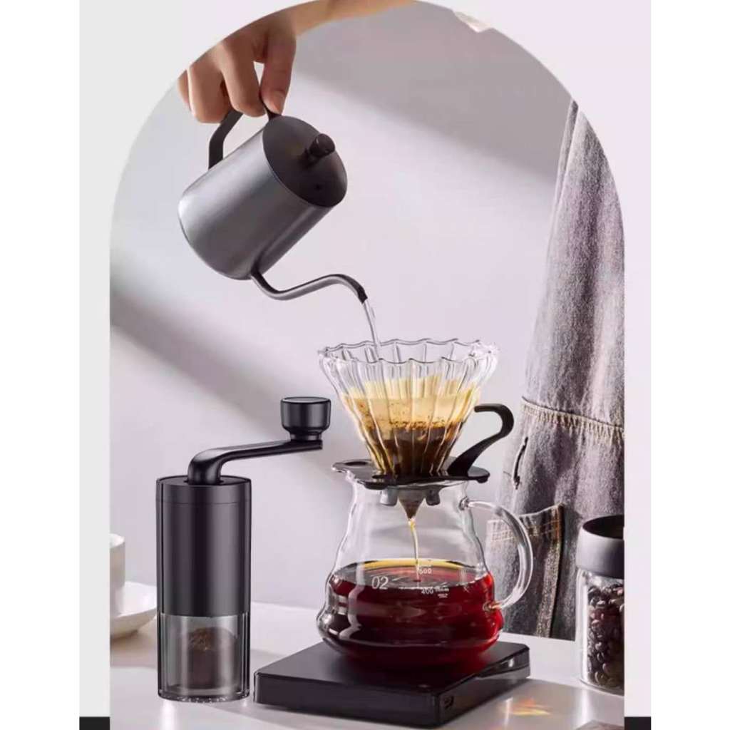 Moedor de Café Manual com Ajuste de Moagem Grosso e Fino - Manivela Prática e Portátil