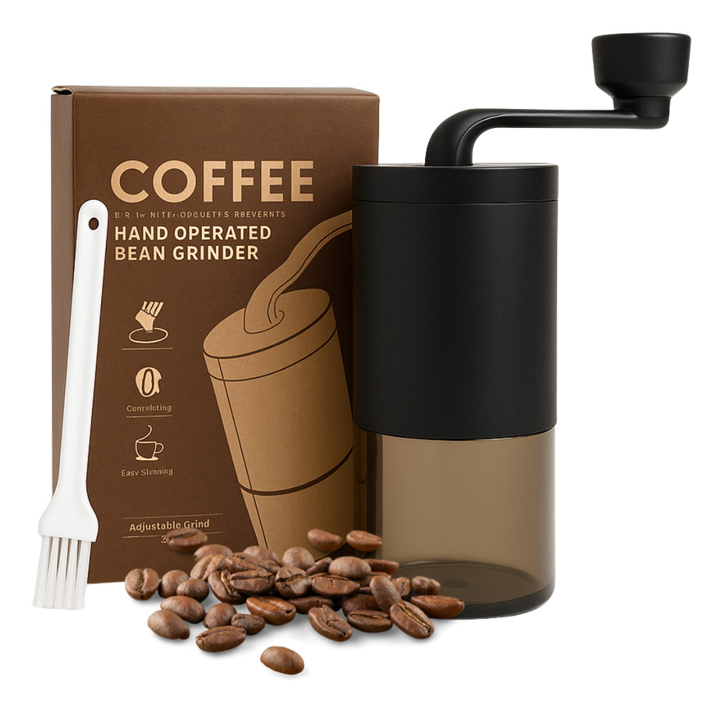 Moedor de Café Manual com Ajuste de Moagem Portátil Cozinha e com Manivela para Grãos Resistente