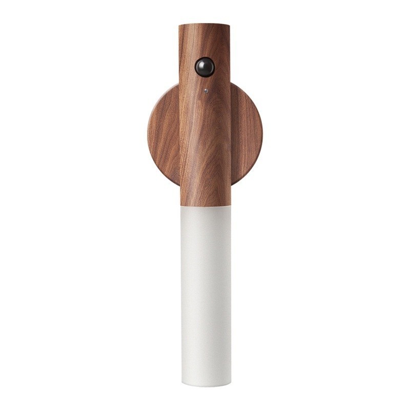 Led USB Magnético De Madeira Corredores Luz Noturna S/ Fio Luzes Varanda Sensor Movimento PIR Lâmpada De Parede Armário