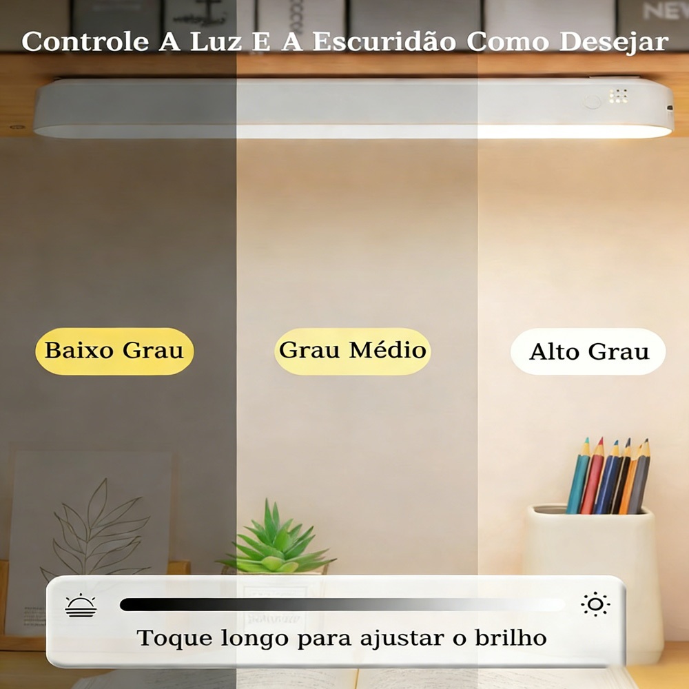 Luz De Leitura LED Magnética E Recarregável-Perfeita Como Noturna , Compacta Portátil Para Cama Ou Mesa