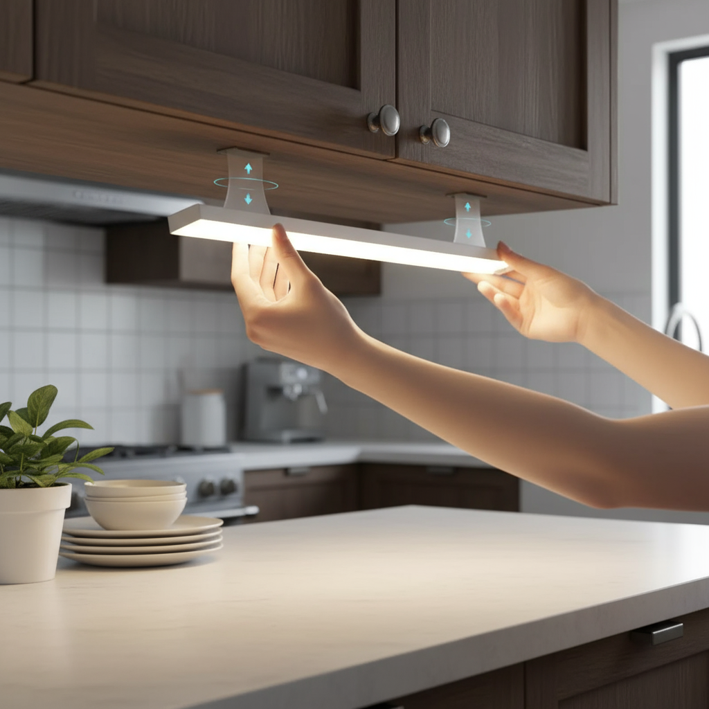 Luz LED Magnética com Brilho Ajustável - Recarregável via USB, Sensor de Movimento para Guarda-Roupa, Armário