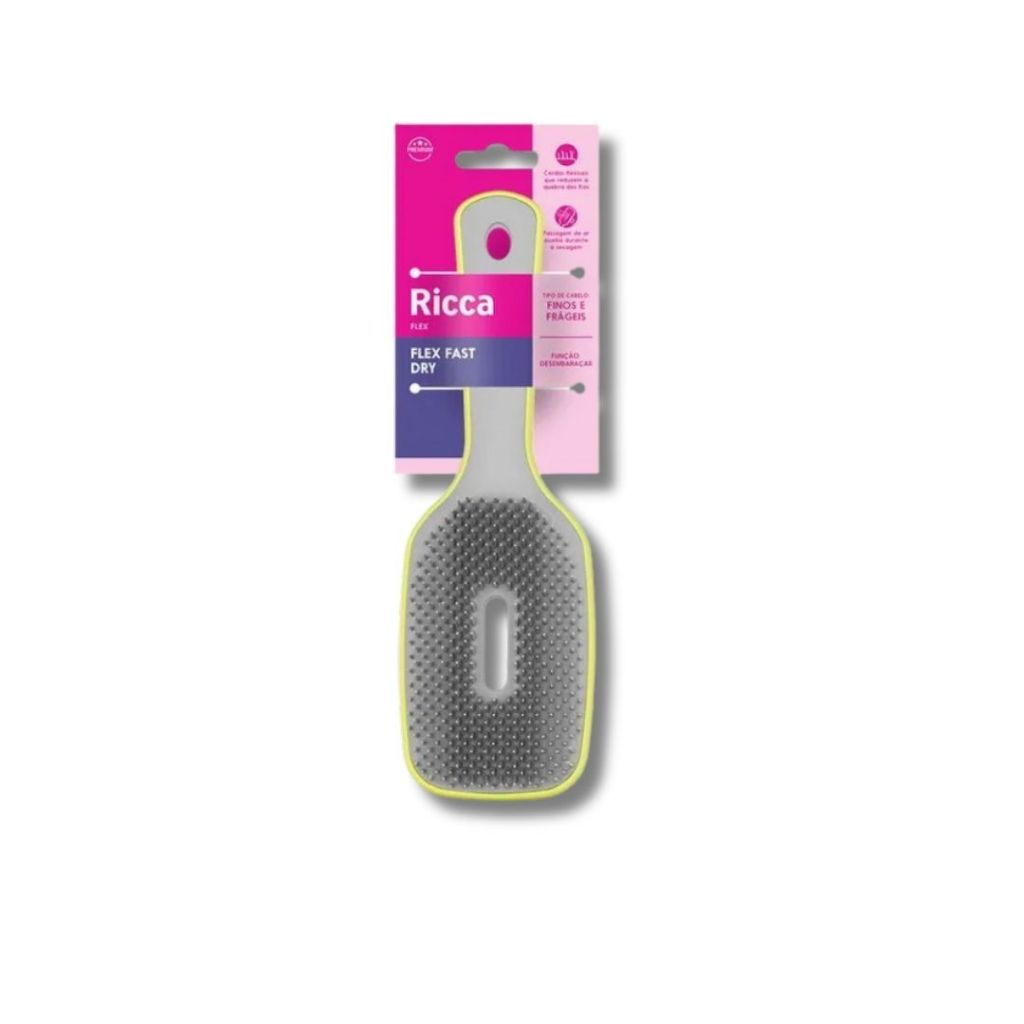 Escova de Cabelos Ricca Flex Fast Dry Neon Ref.970