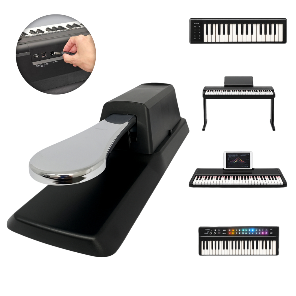 Pedal Sustain para teclado Universal Pianos digitais eletrônicos P10