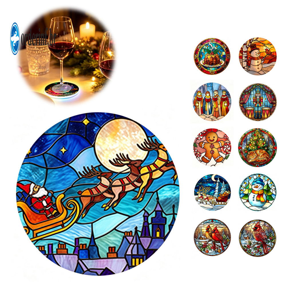 Led Coasters for Drinks Waterproof Placemats Light Up Acrylic Coaster Glowing Drink for Cocktail Glasses Reusable Bar Cu