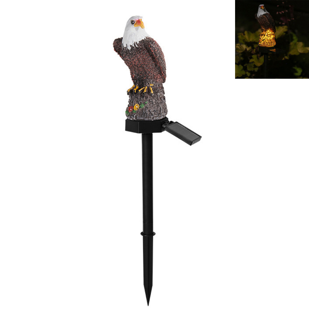Eagle Solar Garden Light Outdoor Waterproof Led with Stake – Bald Pathway Decor for Lawn Courtyard Yard Patio Landscap