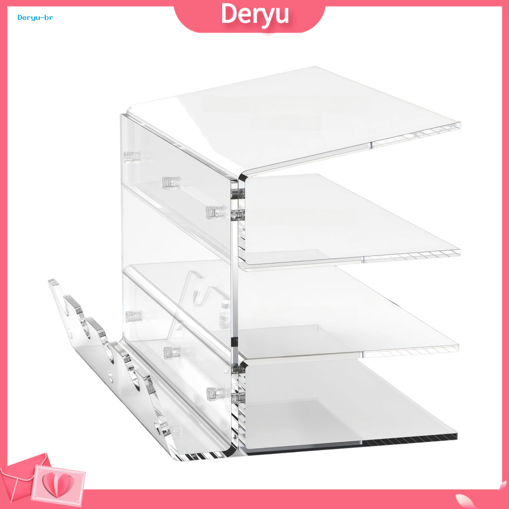 Mechanical Keyboard Display Stand Modern Desktop Storage Solution 3-tier Acrylic with Ergonomic Tilt Space-saving and fo