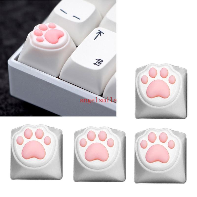 Ergonomic Cats Silicone Keycaps Resistentes Desgaste Para Usuários PC Longa Duração