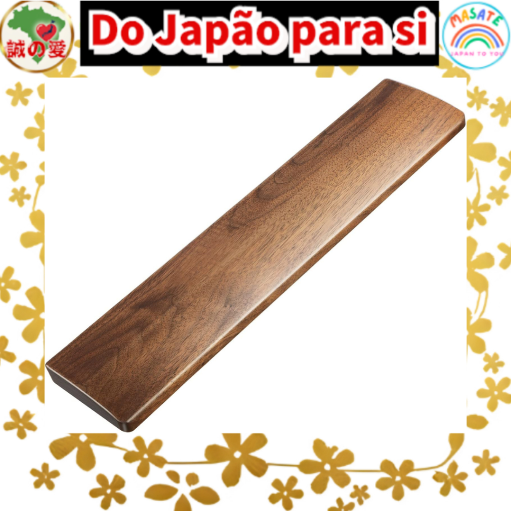 Faluber Wooden Wrist Rest Walnut Mechanical Keyboard Ergonomic Palm Support L 440mm 【Do Japão para você】