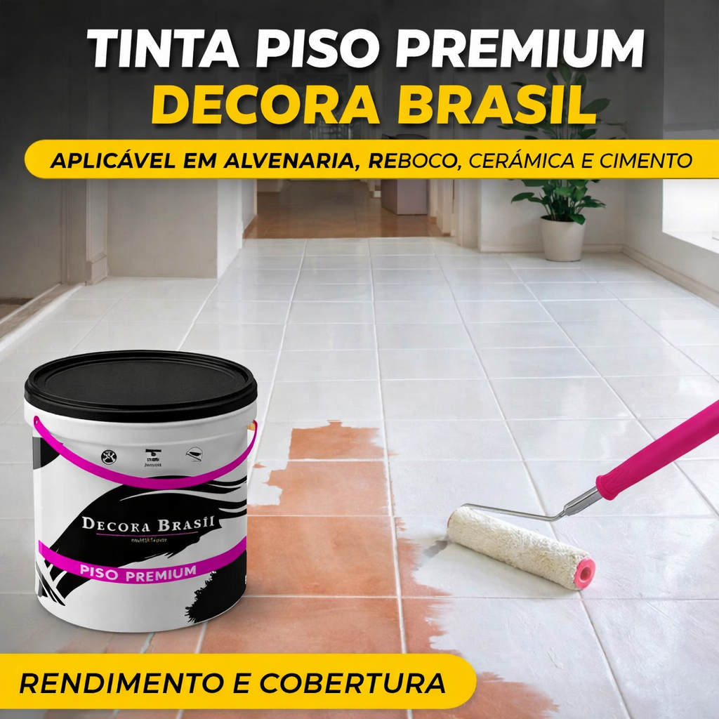 Tinta Piso Premium Decora Brasil Aplicavel Alvenaria Reboco Ceramica Cimento Rendimento Cobertura