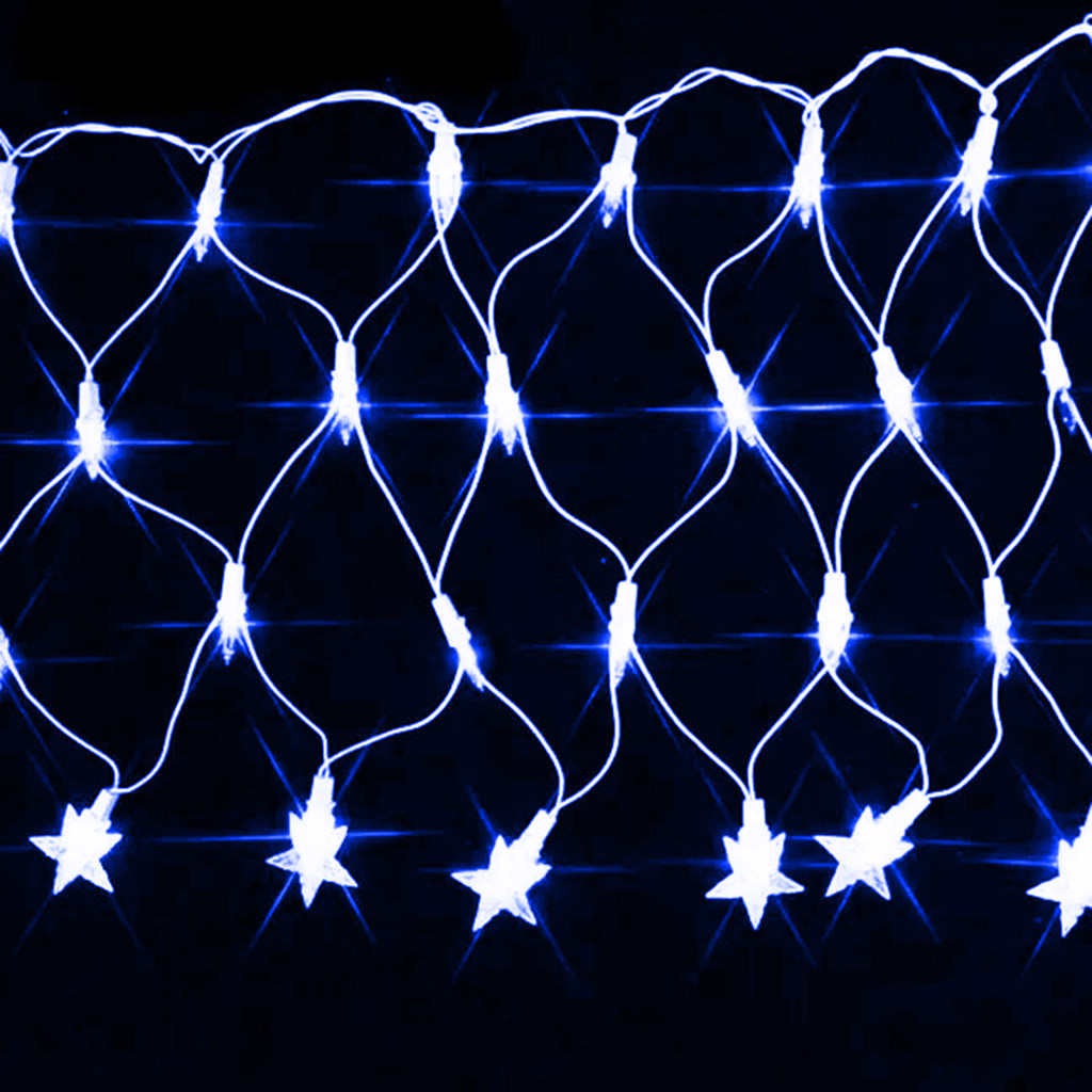 Pisca LED Rede 120L X0 Azul Decoração Iluminação Premium Original Profissional Top Durável Resistente Prático Moderno