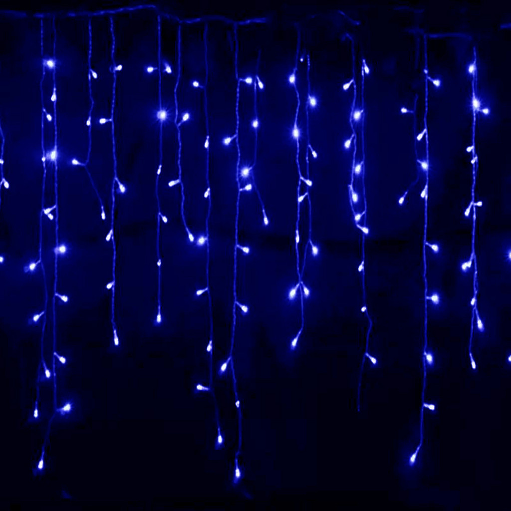 Pisca LED Cascata 160L Azul Decoração Iluminação Premium Original Profissional Top Durável Resistente Prático Moderno