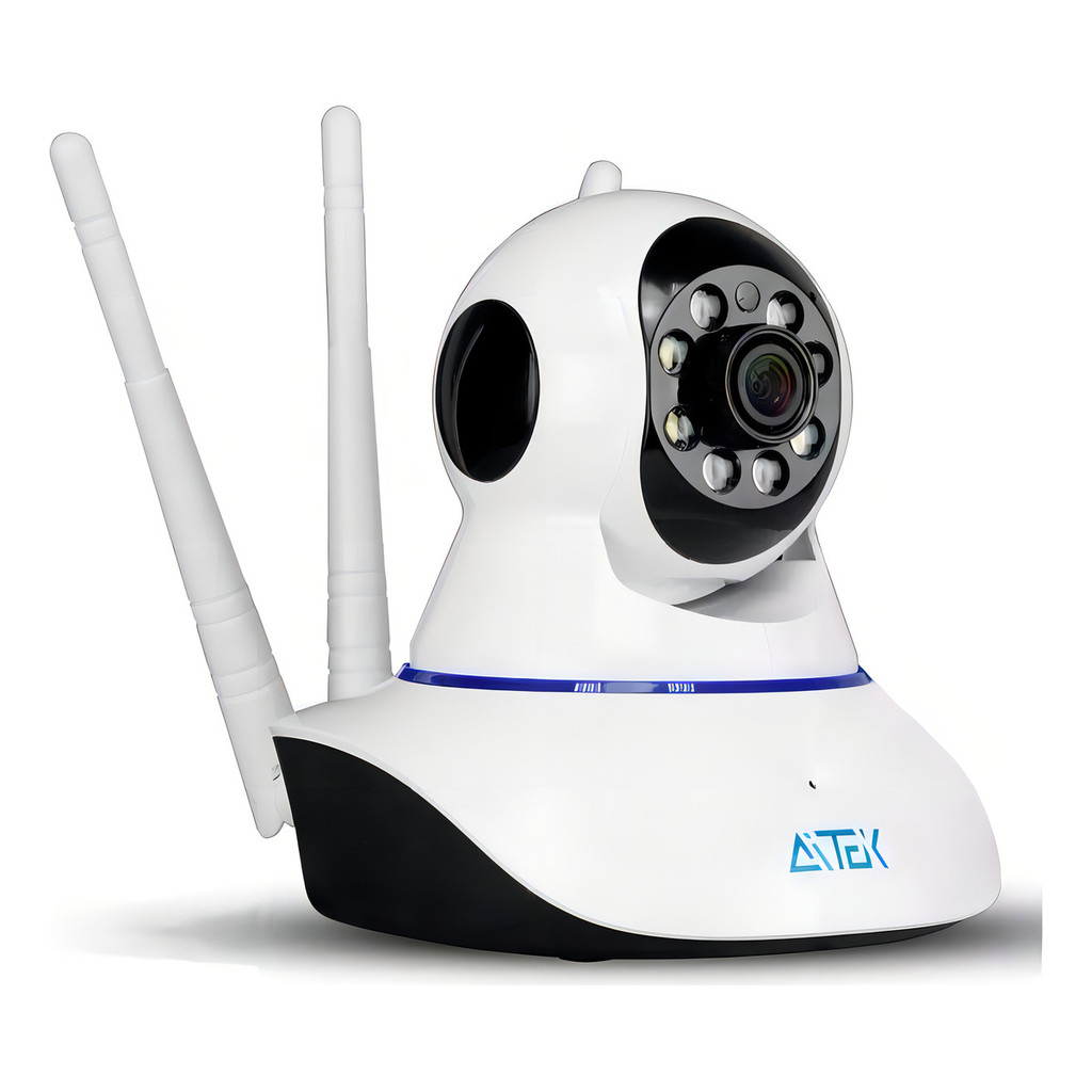 Camera Ptz 3 Antenas Wifi Wireless 3° Geração Visão Noturna Cor Branco