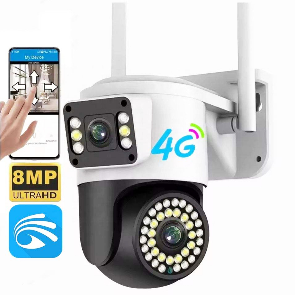 Câmera Dome IP Wireless PTZ de Dupla Lente, Detecção de Humanos com IA, Segurança Residencial-G1