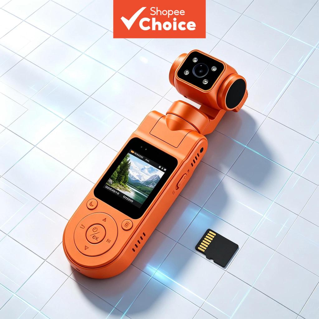 Câmera de vídeo portátil de bolso com zoom digital e botão de operação fácil, captura de paisagens distantes para