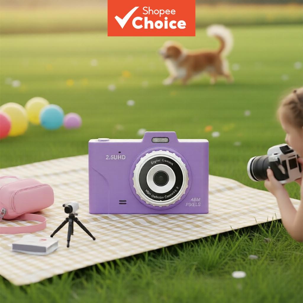 Câmera Digital Infantil 48MP Fotos, Vídeo HD 2K, Zoom 8X, Tela de 2,8 Polegadas, Presente de Aniversário para Meninos,