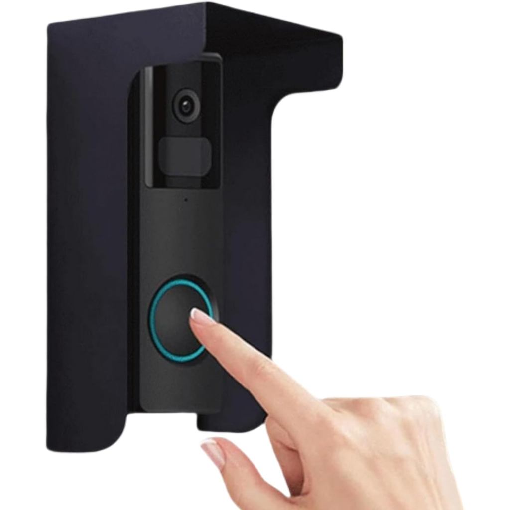 Waterproof Video Doorbell Cover Anti-Glare Rain Cover Durable Camera Doorbell Cover for Video Doorbell, Fingerp