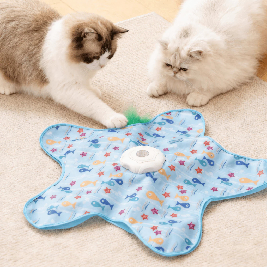 Interactive Cat Toy with 65cm Mat and 360° Movement° USB-C rechargeable