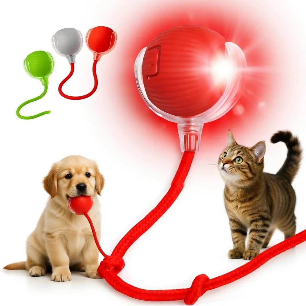 Smart Cat Toys Automatic Rolling Ball Electric Rechargeable Fake Tail