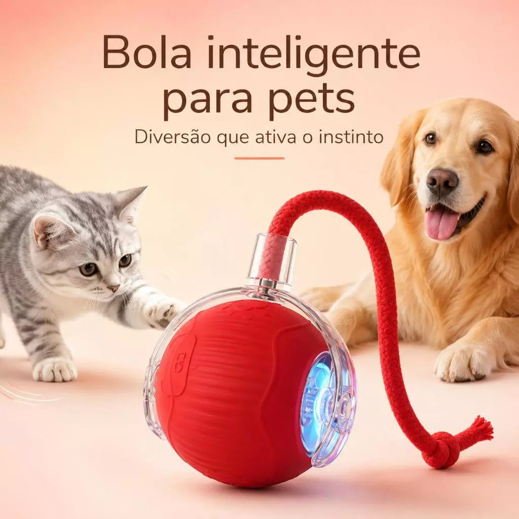 Ball Toys Automatic Rolling Fake Tail Rechargeable Smart Ball Interactive Cat