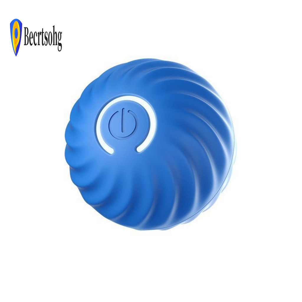 Vibrant Blue Cat Toy Rolling Ball for Cats Dog Motion-activated Rechargeable Automatic Bouncing Light-up for Dogs – Fu