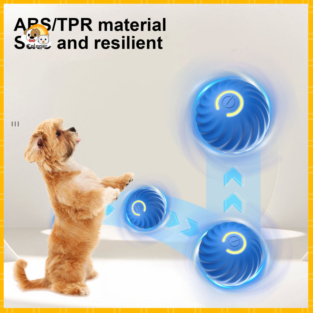 Alternating Play Cat Toy Impact-resistant Rolling Ball Dog Motion-activated Rechargeable Bouncing with Light Automatic M