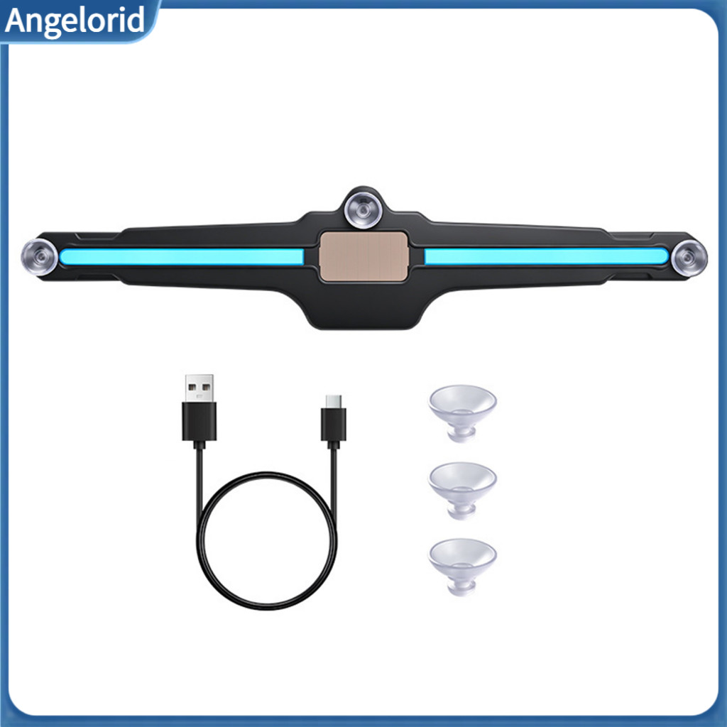 Portable Car Window Warning Light Blue Led Solar Safety Universal Suction Cup Lamp for Rear Windshield for Suvs