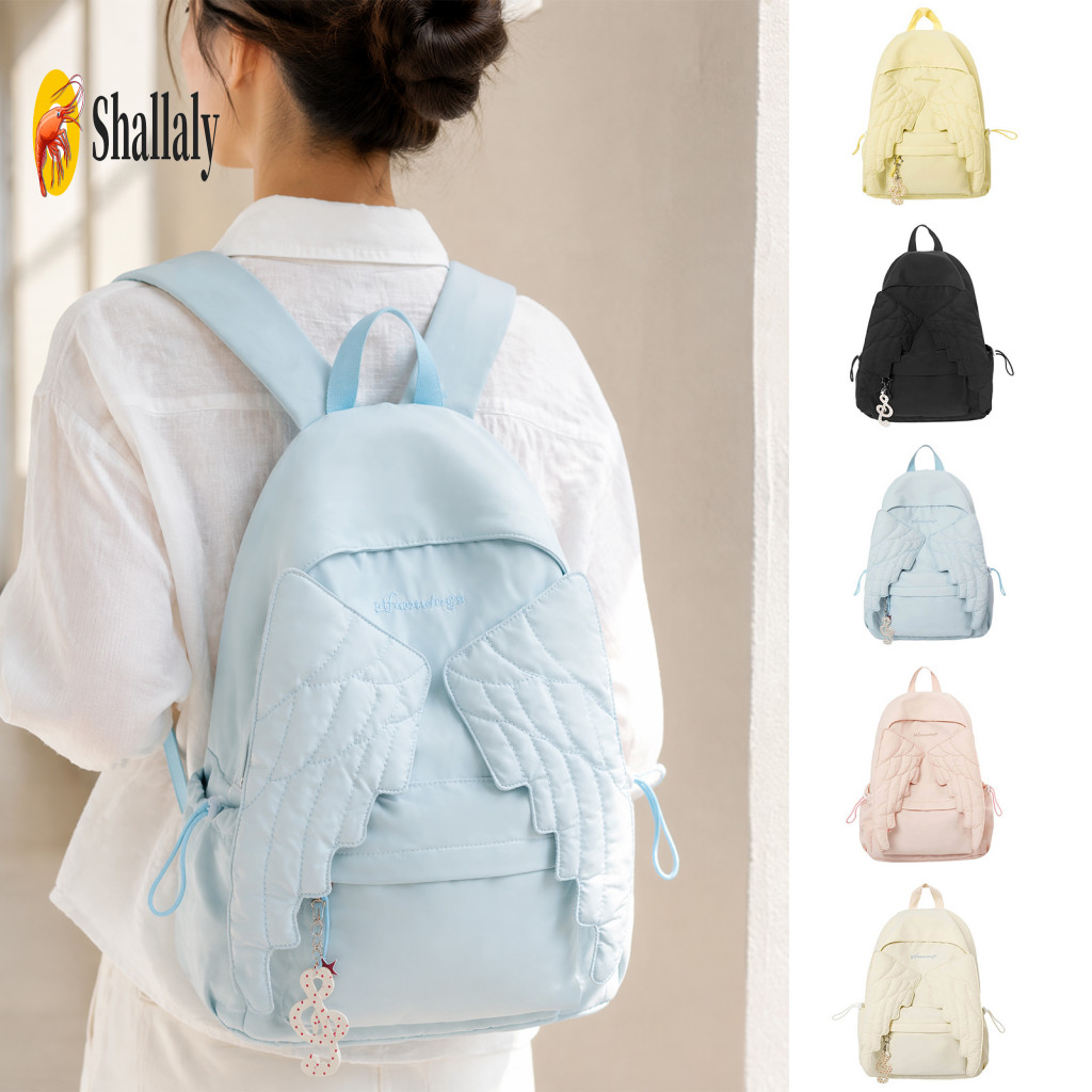 Portable Travel Bag Spacious Daypack Angel Wing Lightweight Nylon Backpack for Women Girls – School Bookbag for Outdoo