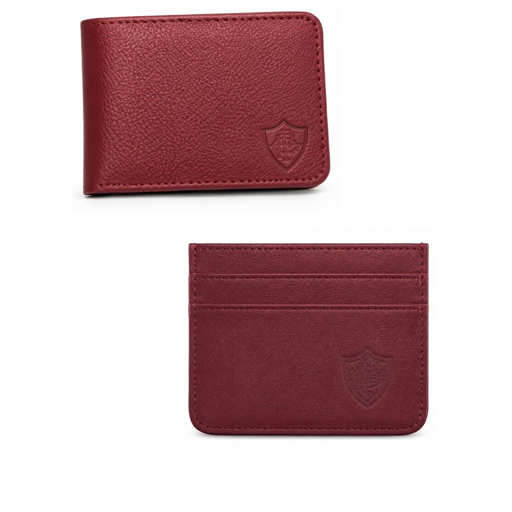 Kit Carteira + Smart Card Oficial Fluminense Couro Legítimo Grená Presente Licenciado