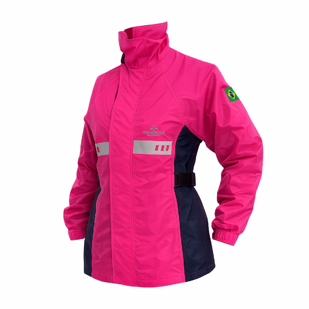 Jaqueta Impermeável  para chuva Motociclista WATERPROOF  TRI-RACER - ROSA