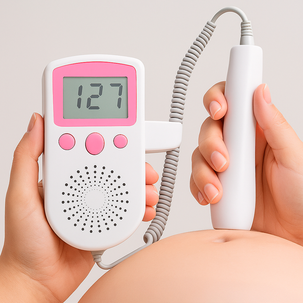 Doppler Fetal Portátil Monitor de Ultrassom | Ouça os Batimentos do Seu Bebê Uso Doméstico