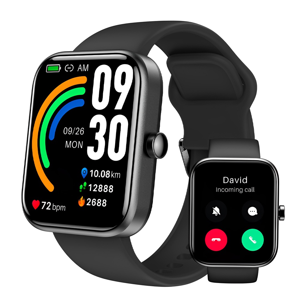 Smartwatch Tozo S3 Bluetooth 5.3 Tela 1,8 pol. Preto