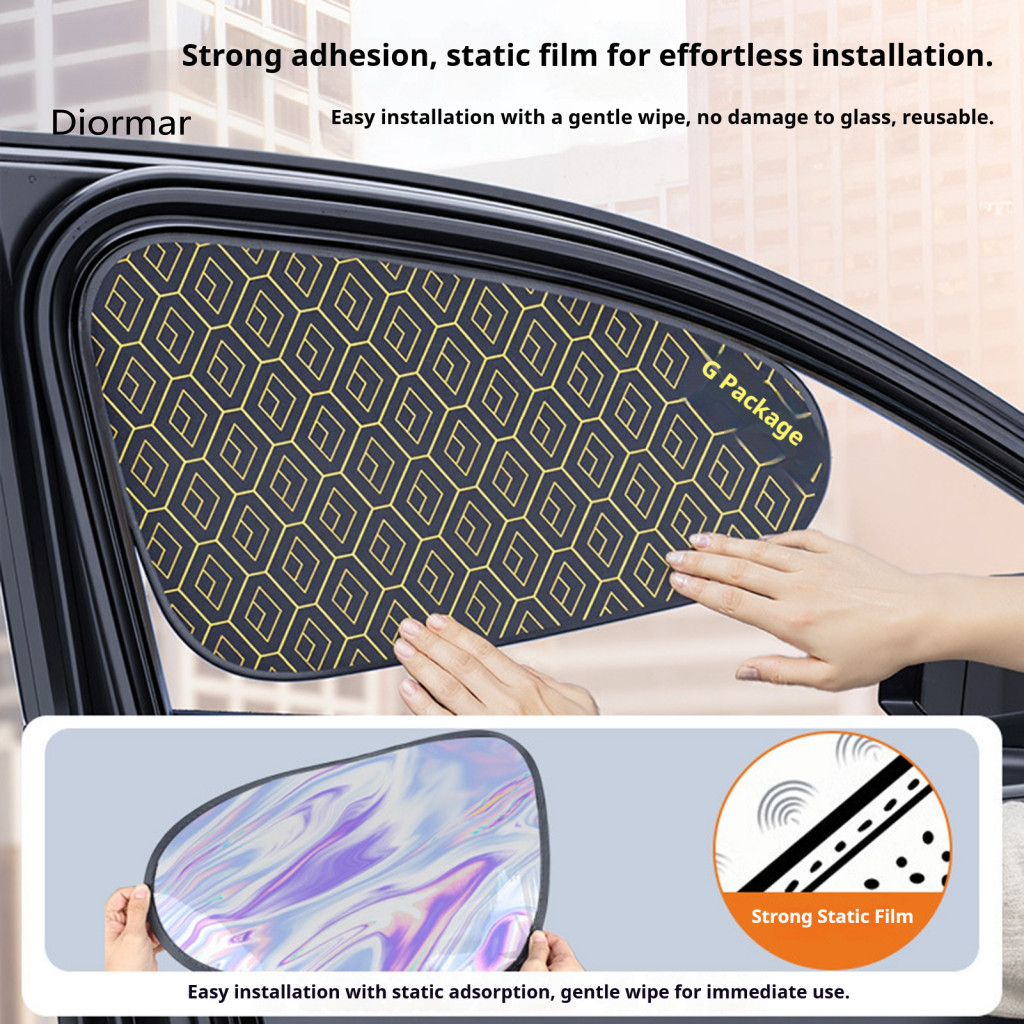 Removable Car Sun Visor Driver Shade for Side Heat-proof Uv Protection Electrostatic Window Cover Portable Privacy Shiel
