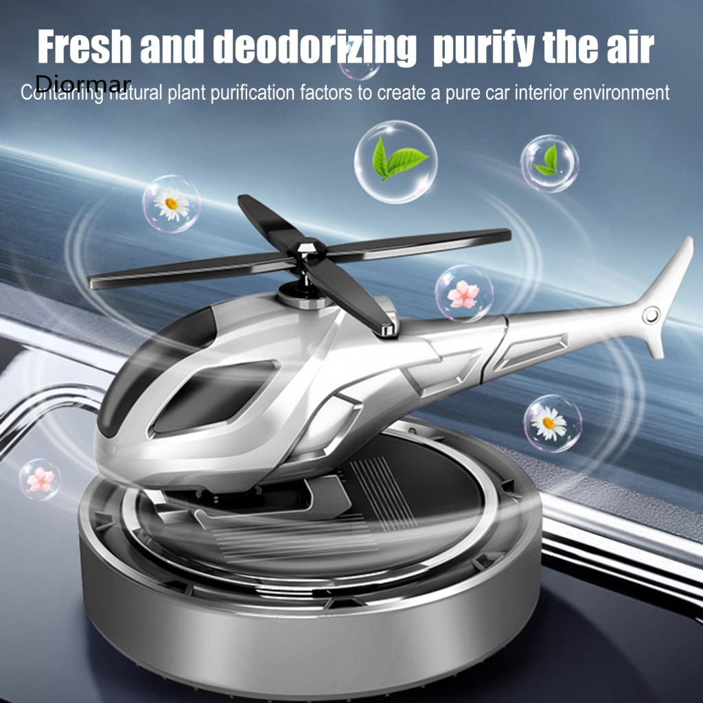 Car Aromatherapy Diffuser Portable Air Freshener Solar-powered with Rotating Helicopter for Fresh for Southeast