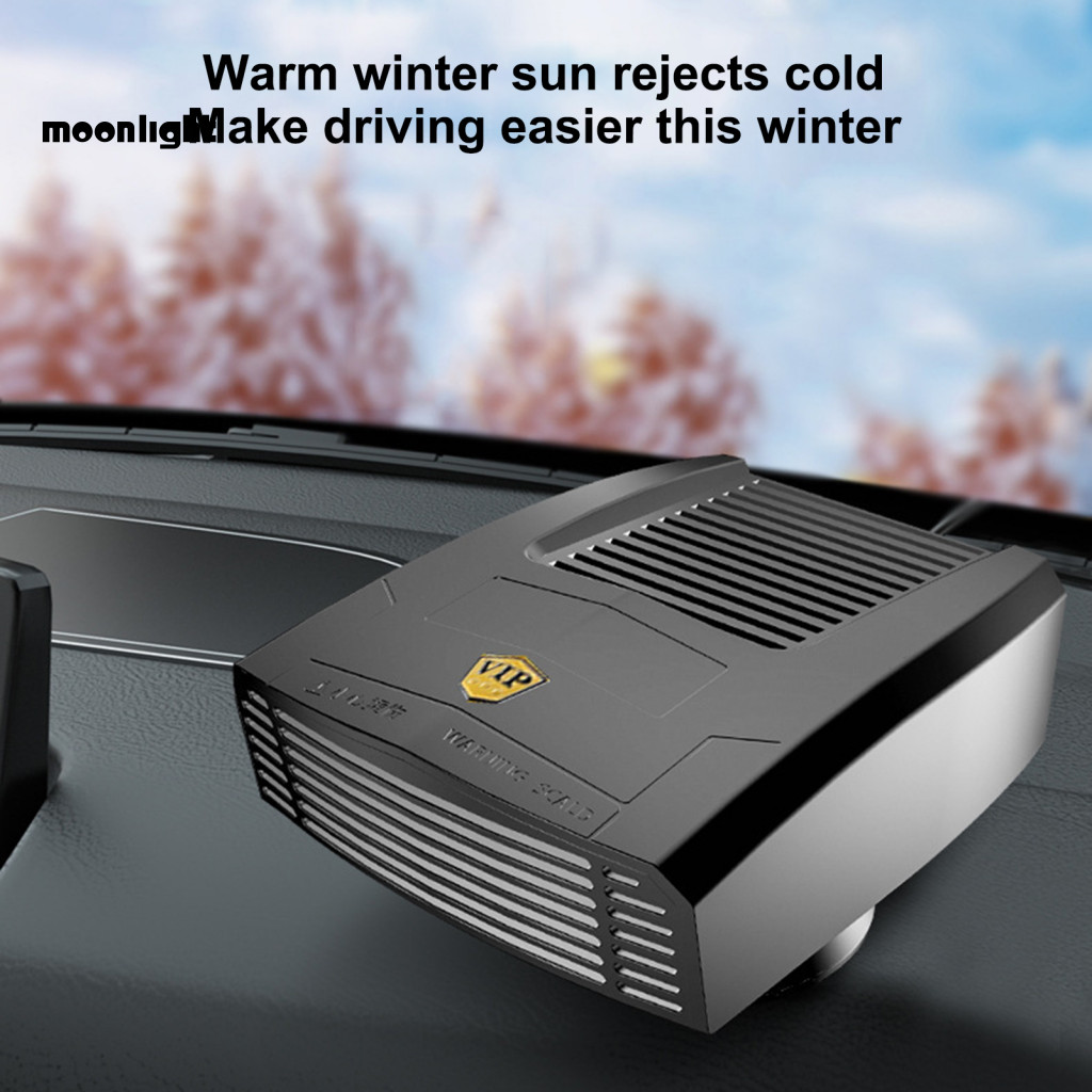 12v/24v Car Heater Cooler Fan 180w Portable Defroster with 180° Rotary Base for Suv Truck Auto – Quick Heating Windsh