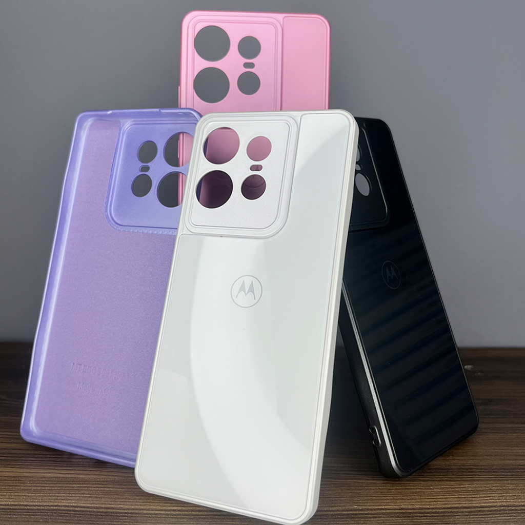 Capa Capinha Moto Edge 50 Pro Acrílica Aveludada com Proteção Total de Câmera Premium Para Celular Smartphone