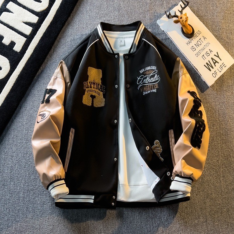2026 primavera outono impressão Digital jaqueta americana masculina versão coreana na moda uniforme de beisebol outono C