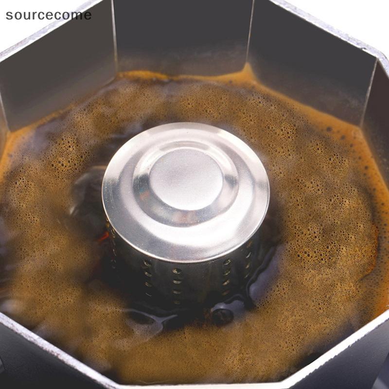 [sourcecome] 1 Peça De Aço Inoxidável Moka Pot Espresso Coffee Maker Anti-Splash Valve Cover Boutique