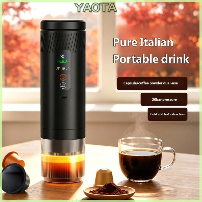Yao Travel Coffee Maker Dispositivo Portátil Café Expresso Aquecido Para Viagens Escritório E Transporte Diário
