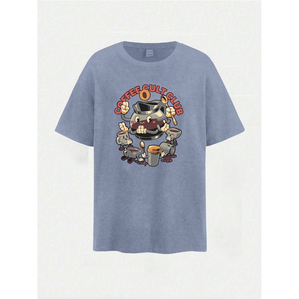 Camiseta Lovely Spoon Swag Casual Old School Coffee Cup Maker Blusa Felizes Animada Camisa T Shirt