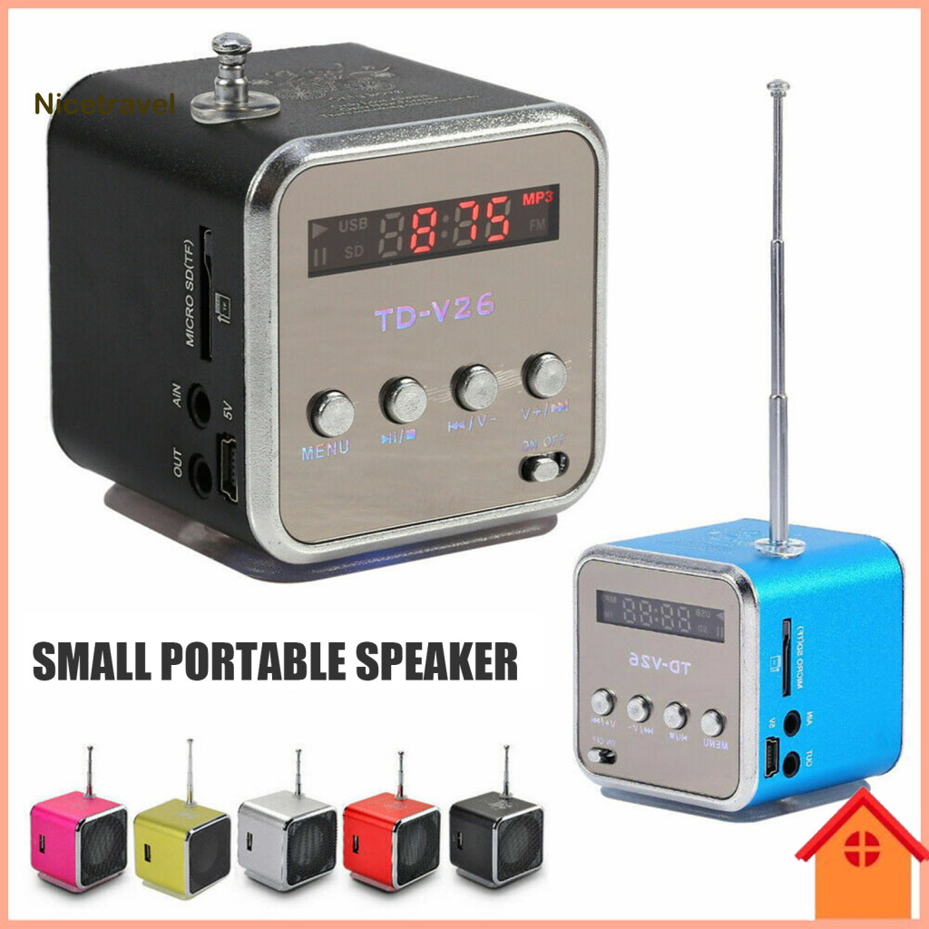 Compact Portable Radio 1/2pcs Waterproof Bluetooth Mini Speaker with Digital Display Stable Connection Rechargeable Batt