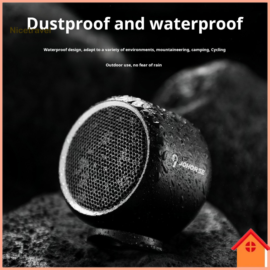 Portable Wireless Speaker Waterproof Bluetooth Mini Rechargeable Bike Horn Compact Design Outdoor Travel Compatible with
