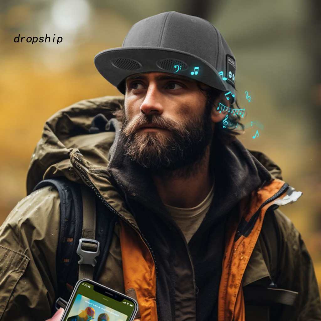 Outdoor Sport Baseball Hat Wireless Bluetooth Speaker Cap – Rechargeable Sun with Built-in Speakerphone Perfect for Ha