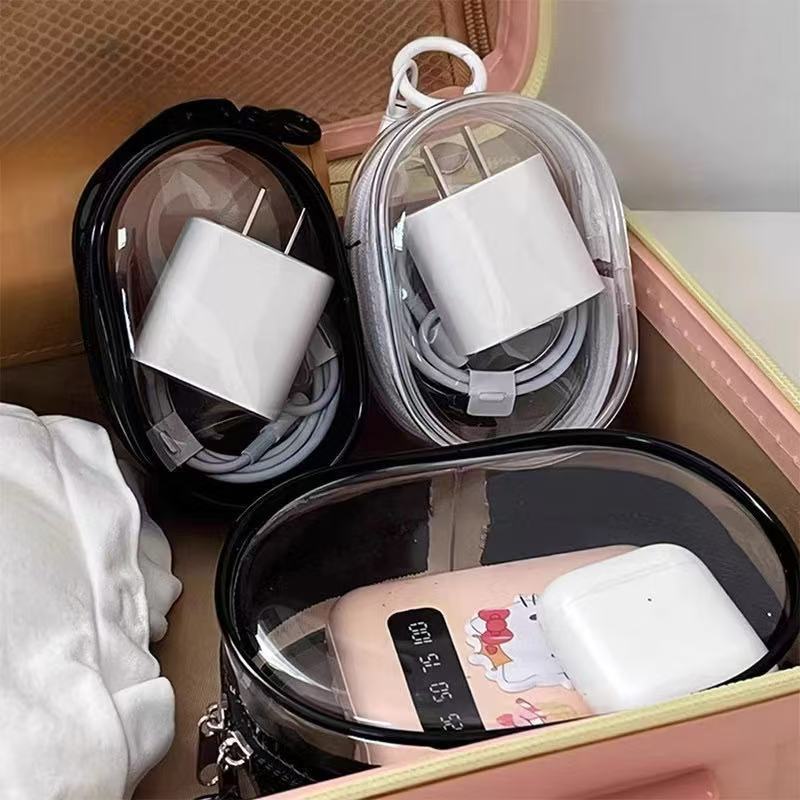 Armazenamento De Carregador De Cabo De Dados Bolsa Organizador Portátil De Fone De Ouvido Externo