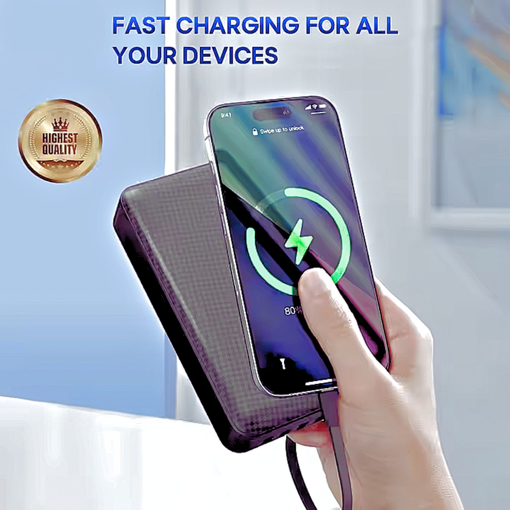 Power Bank Portátil 10000mAh com 04 Saídas USB / V8 / TIPO-C / Lightning Kapbom KA-966
