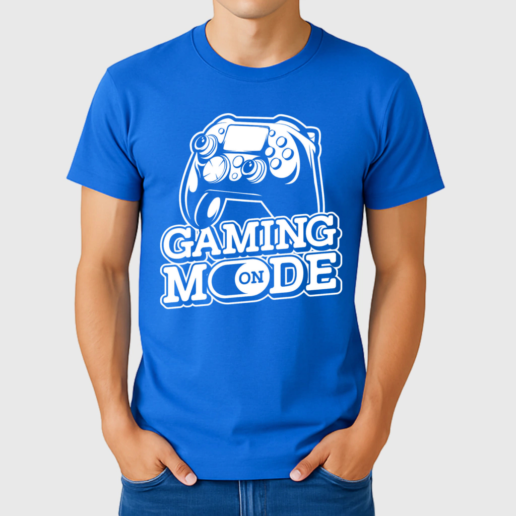 Camiseta Gamer Unissex Adulto Gaming Mode Controle Blusa Masculina Camiseta Feminina