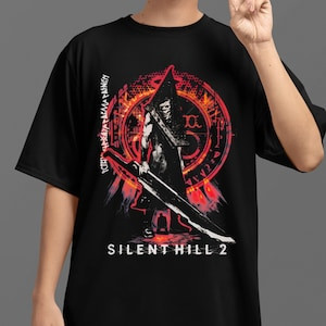 Camiseta Unissex Estampa Silent Hill 2 Moderna Confortável Estilosa Tema Gaming Casual